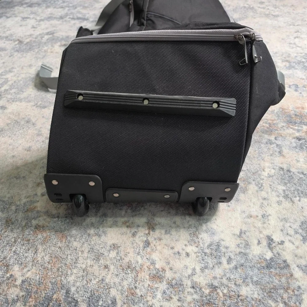 Himal Outdoors Soft-Sided Golf Travel Bag Wheels 600D Oxford Fabric Black Travel